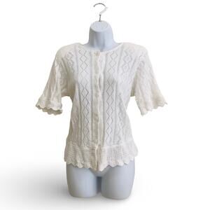 Vintage DWSF Pointelle Knit Top